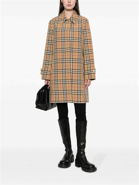 burberry check cappotto|burberry raincoat check.